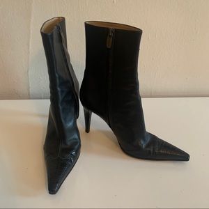 Sergio Rossi snakeskin bootie